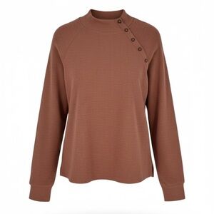 Brea Canyon Coral Ribbed Knit Pullover Sweater Large